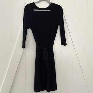3/4 sleeve black dress